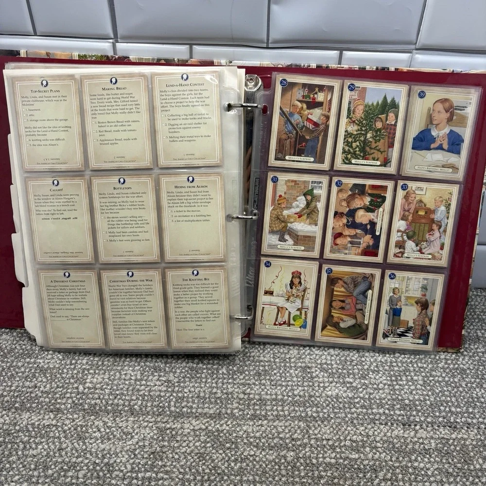 American Girl VTG Trading Cards W Notebook Felicity Molly Samantha MORE 90s